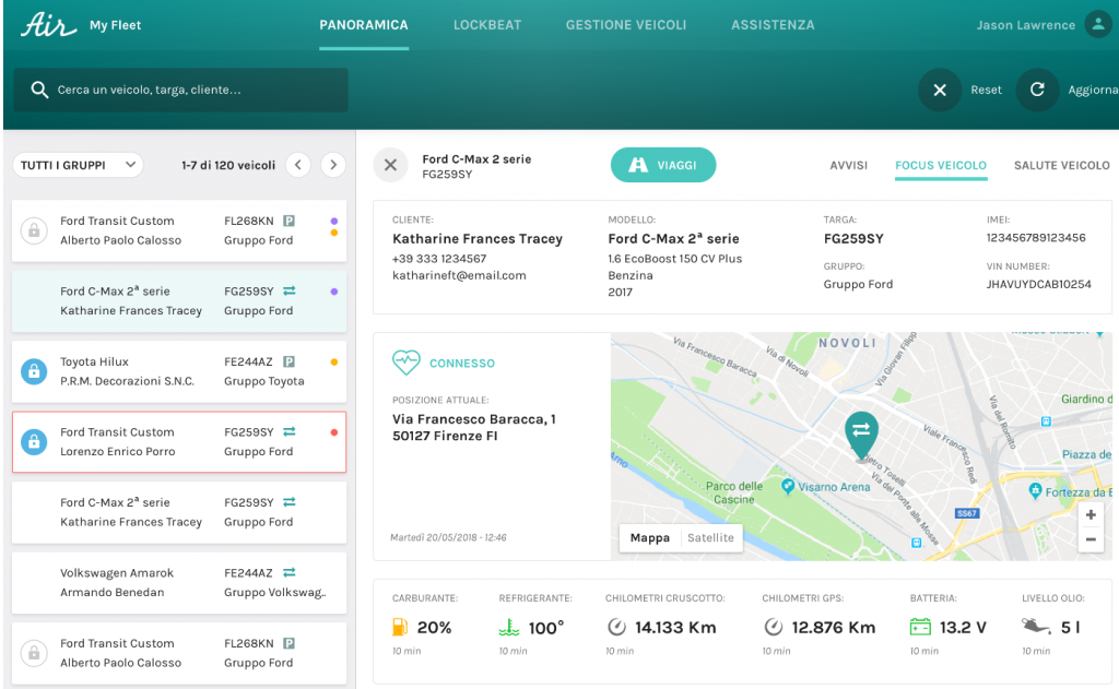 myfleet myair localizzatore